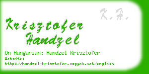 krisztofer handzel business card